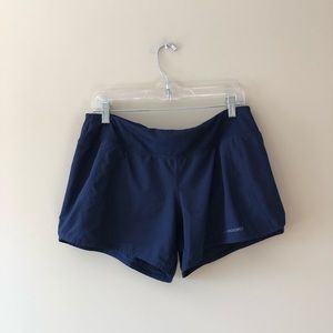 Brooks navy blue athletic running shorts